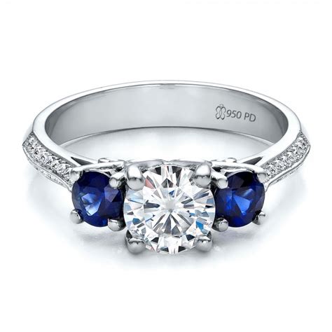 custom blue diamond engagement rings.